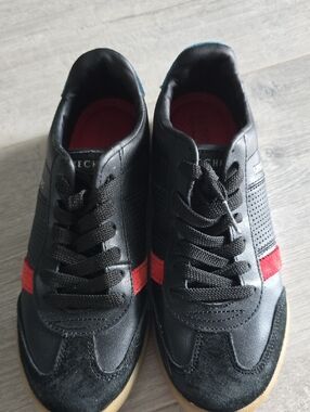Skechers Black Sneakers with Red Accent